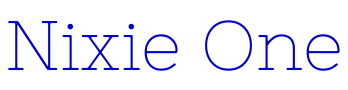 Nixie One font